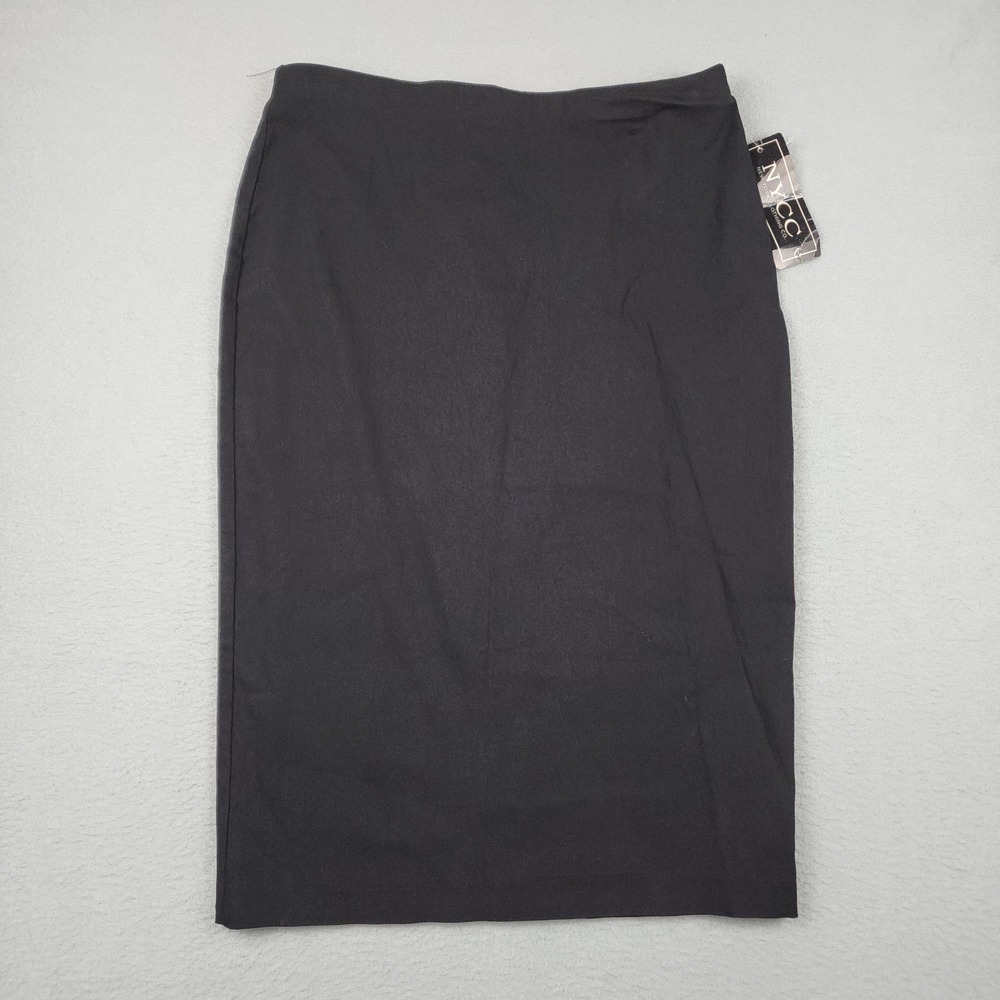 NYCC Skirt Womens Small Black Knit Pencil Stretch Pull On Workwear Office NWT